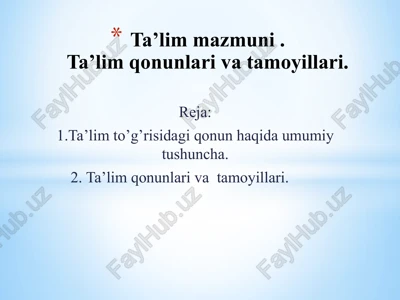 ta’lim to’g’risida giqonun — PPTX