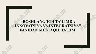 boshlang‘ich ta‘lim pedagogikasida tarbiya turlari va usullari — PPTX