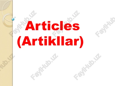articles(artikllar) — PPTX