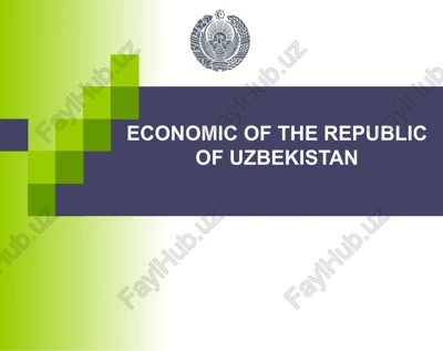 economic of the republic of uzbekistan — PPTX