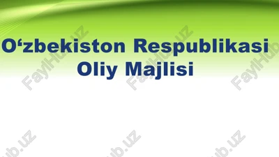 o‘zbekiston respublikasi oliy majlisi — PPTX