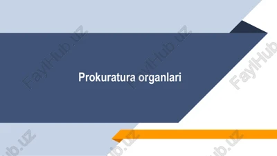 prokuratura organlari — PPTX