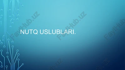 nutq uslublari — PPTX