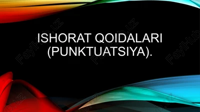 o'zbek orfografiyasining tamoyillari — PPTX