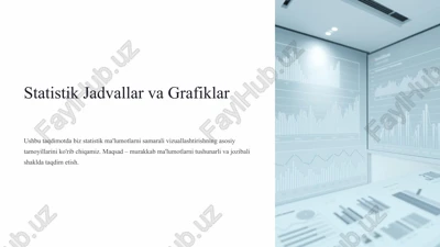statistik jadvallar va grafiklar — PPTX