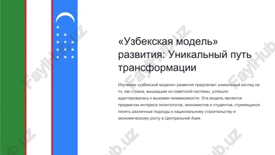 osnovi «uzbekskoy modeli» — PPTX