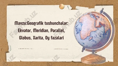 geografik tushunchalar — PPTX