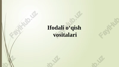 ifodalio'qish vositalari — PPTX