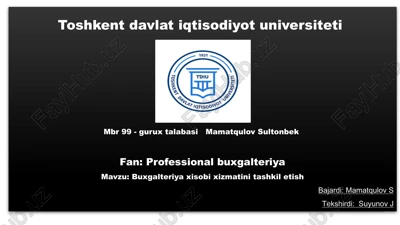 buxgalteriya xizmati tashkil etish — PPTX