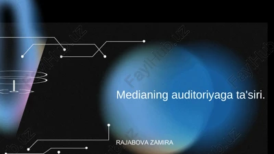 medianing auditoriyaga ta'siri — PPTX