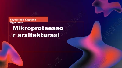 mikroprotsessorarxitekturasi — PPTX