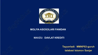 davlat krediti — PPTX