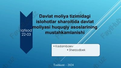 davlat moliyasi tizimi — PPT