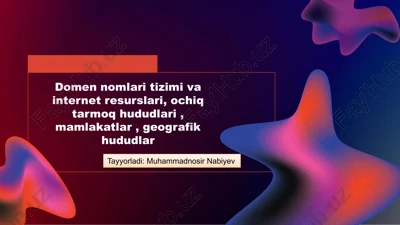 domennomlaritizimivainternetresurslari — PPTX