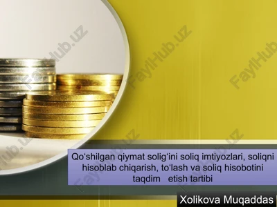qo‘shilgan qiymat solig‘ini soliq imtiyozlari — PPT
