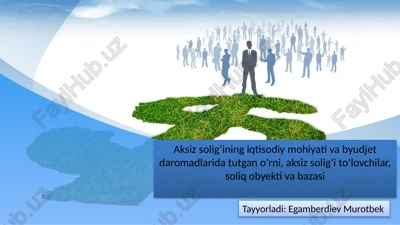 aksiz solig‘i iqtisodiy asoslari — PPTX