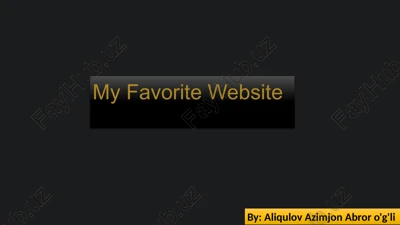 my favorite website — PPTX