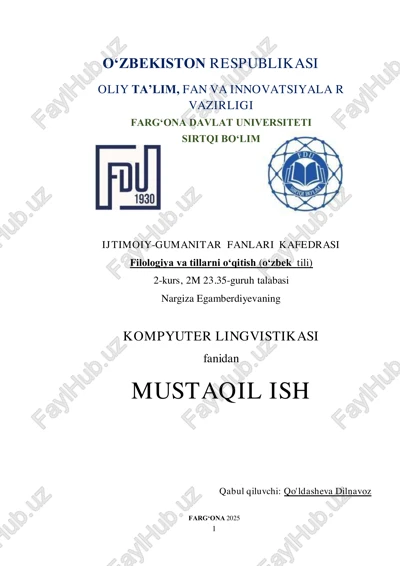 kompyuter lingvistikasi — PDF