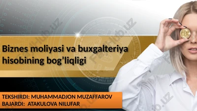 biznes moliyasi va buxgalteriya hisobi — PPTX