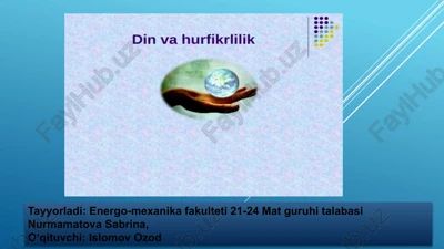 din va hurfikrlilik — PPTX