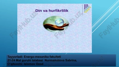 din va hurfikrlilik — PPTX