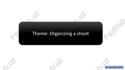 mastering the lens: your guide to organising a successful shoot — PDF