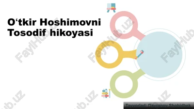 oʻtkir hoshimovni tosodif hikoyasi — PPTX
