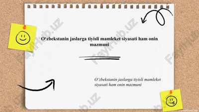 o'zbekistaning jaslarga tiyisli mamleket siyasati — PPTX