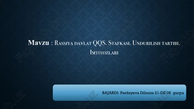 qqs stavkasi — PPTX