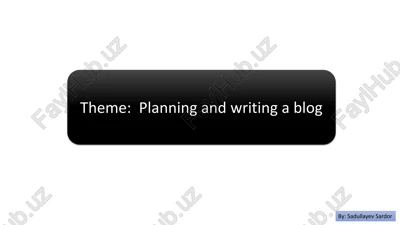 planning and writing a blog: your step-by-step guide to success — PDF