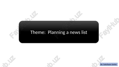 the art of the news list — PPTX