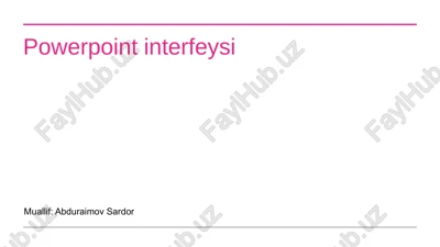 powerpoint interfeysi — PPTX