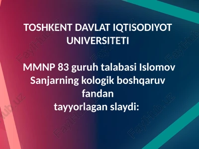 ekologikstandard — PPTX