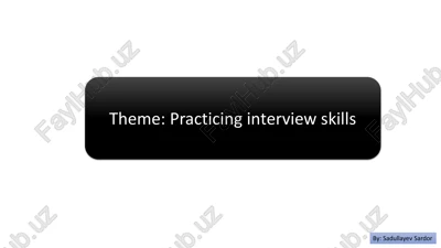 practicing interview skills — PDF