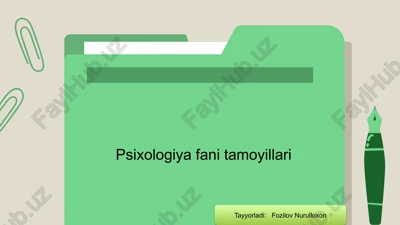psixologiya fani tamoyillari — PPTX