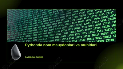 pythonning asosiy muhitlari va ularning afzalliklari — PPTX