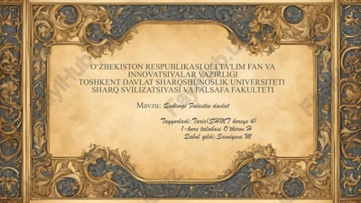 qadimgi falastin davlati — PPTX