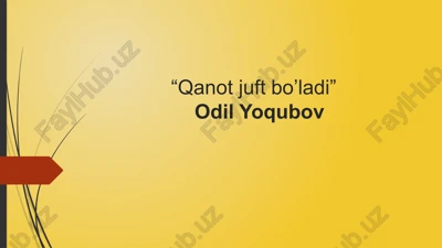 qanot juft bo’ladi — PPTX