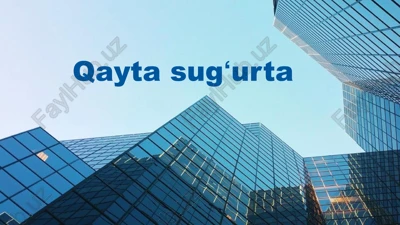 qayta sugʻurta — PPTX