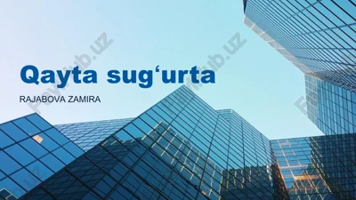 qayta sugʻurta — PPTX