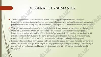 visseral leyshmanioz — PPTX