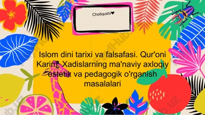 islomdin itarixi va falsafasi — PPTX