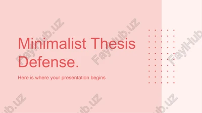 minimalist thesis defense — PPTX