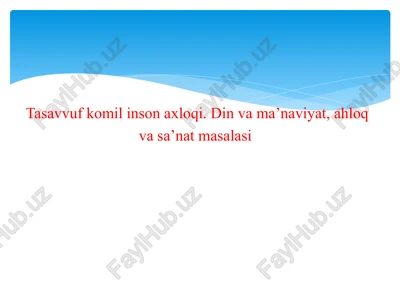 tasavvuf — PPTX