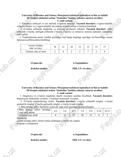 statistika — DOCX