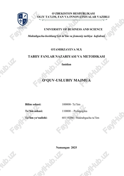 o‘quv-uslubiy majmua — DOC