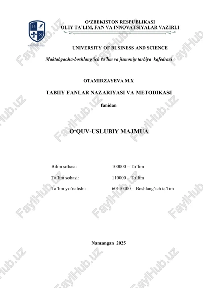 o‘quv-uslubiy majmua — DOC