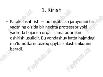 paralel hisoblash — PPTX