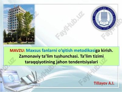 maxsus fanlarni o‘qitish metodikasiga kirish — PDF
