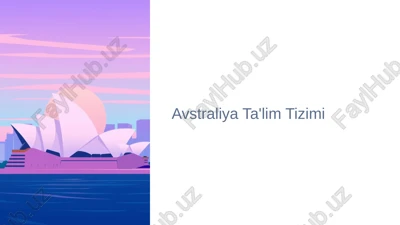 avstraliya ta'lim tizimi — PPTX
